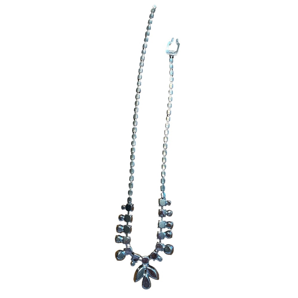 Weiss Clear Rhinestone Silver Choker Necklace - Picture 3 of 5